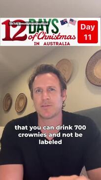 Comedian reveals insane amounts of booze Aussies drink at Christmas