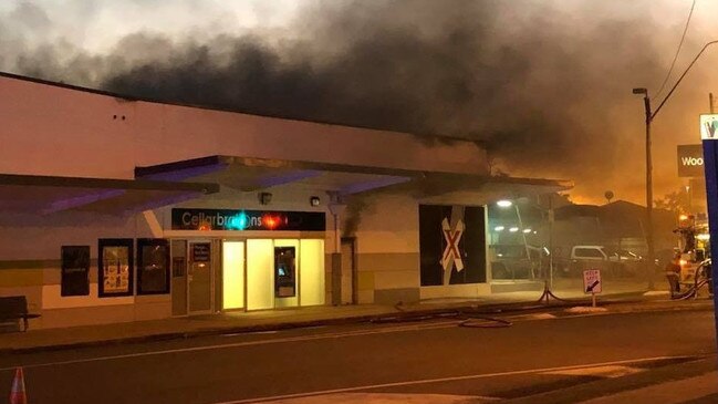 A fire broke out at the Walkerston Woolworths complex on July 30, 2018.