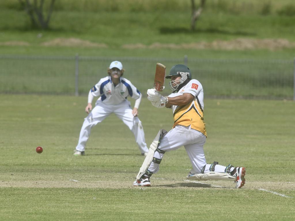 Action in LCCA first grade between Harwood and Yamba at Barry Watts Oval.