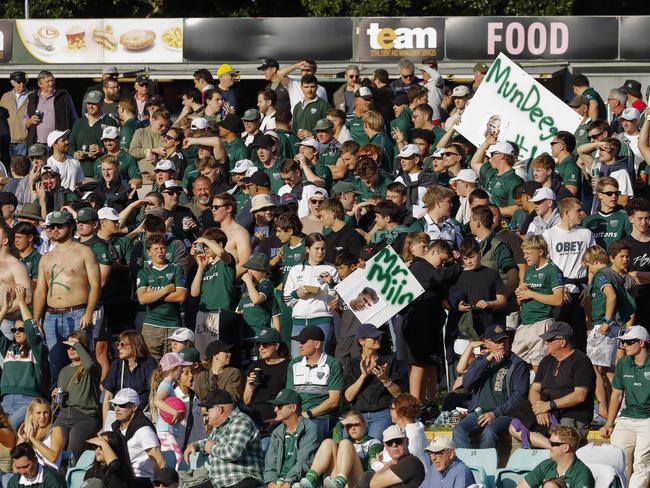 Randwick supporters at the 2023 Shute Shield grand final at Leichhardt Oval. Picture: Karen Watson