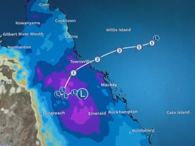 More than 200mm of rain could fall on areas of north Queensland as a tropical low tracks towards the coast. Picture: Supplied