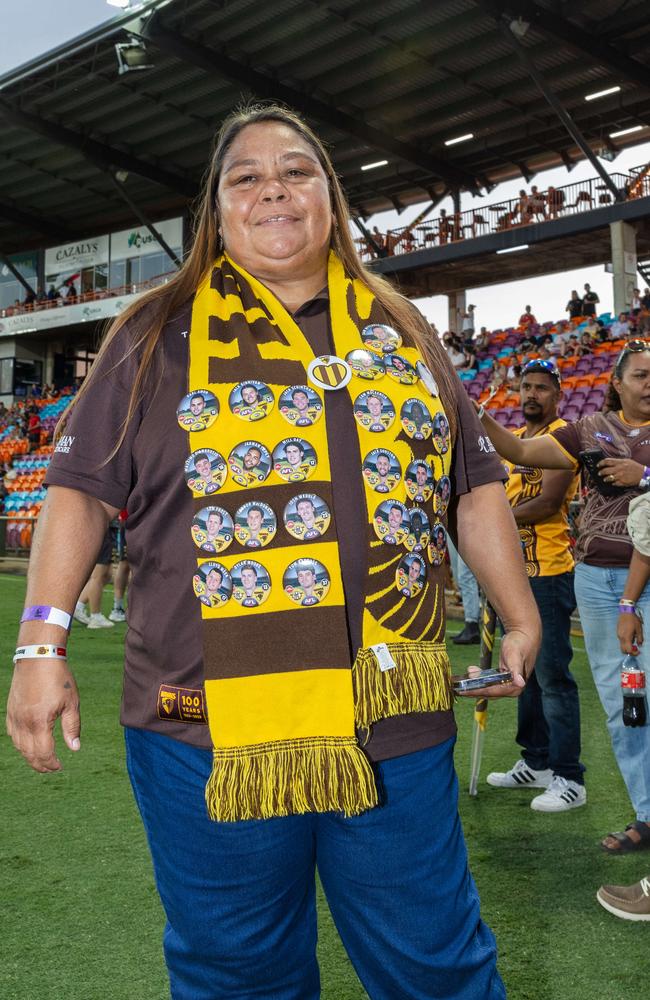 Annette Kingston at the Gold Coast Suns v Hawthorn AFL match at TIO Stadium. Picture: Pema Tamang Pakhrin