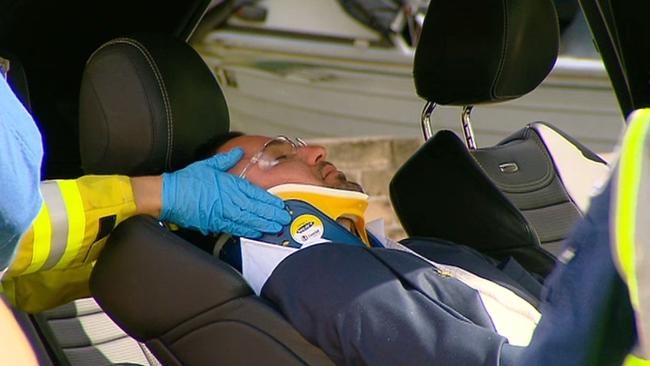 Salim Mehajer after the accident in October. Picture: Rob Quee