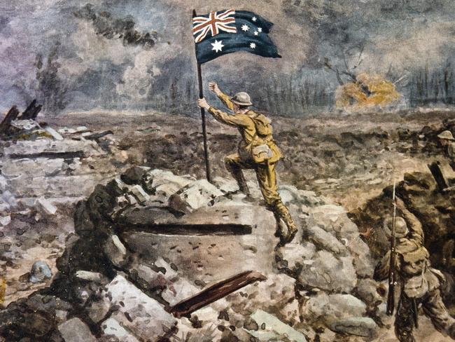 The Battle of Polygon Wood by War Artist A. Pearse. Picture: Australian War Memorial