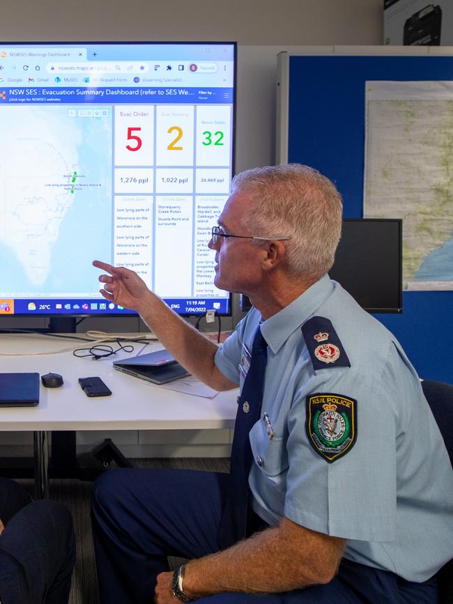 NSW Police including Deputy Commissioner Mal Lanyon (pictured) played a critical role in Northern NSW’s flood recovery this year. Picture: Danielle Smith