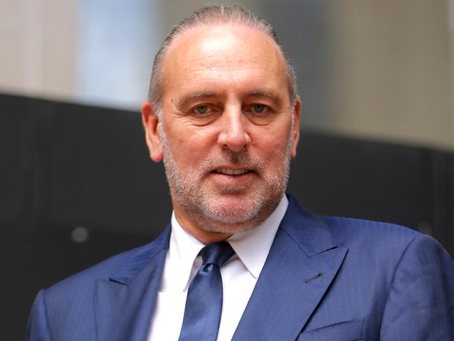 Hillsong witnesses today  Brian Houston outside the Royal commission.pic John Grainger