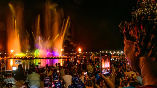 Darwin Waterfront Corporation is bringing back the popular Liquid Light show. Picture: Supplied.