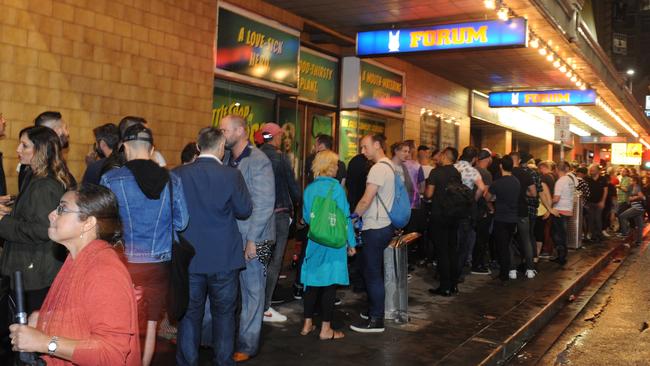 Fans waited for four hours in the rain to see Madonna in Melbourne. Picture: Andrew Henshaw