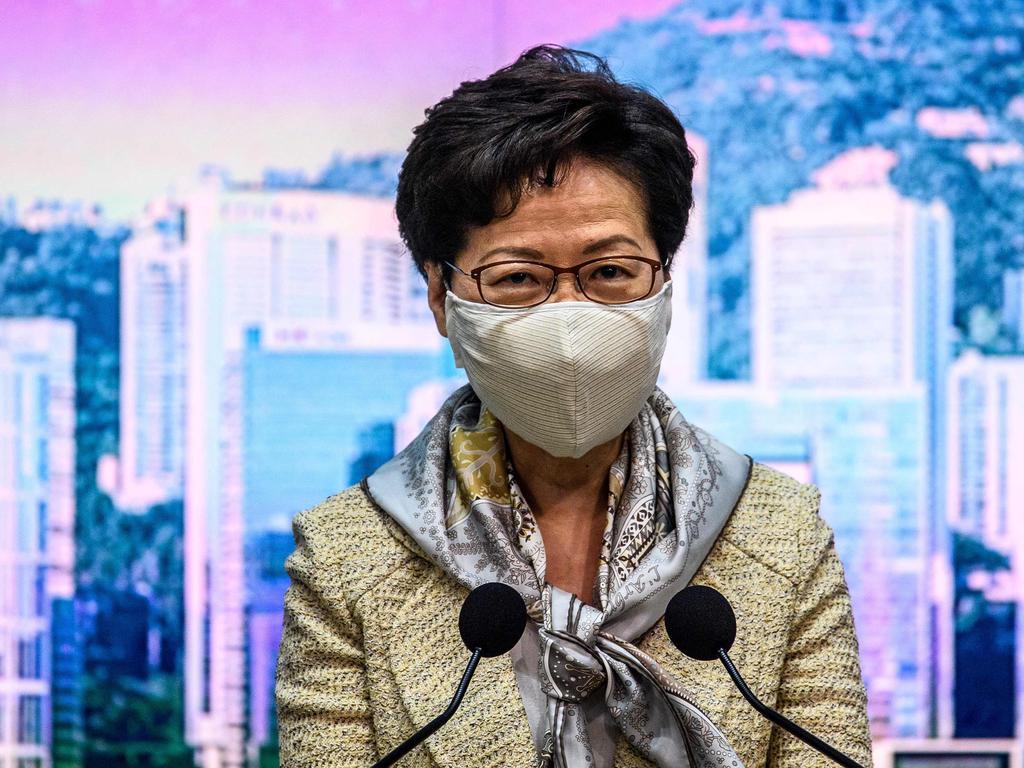 Even Hong Kong’s current Chief Executive Carrie Lam had not seen a draft of the legislation before it was passed. Picture: Anthony Wallace/AFP