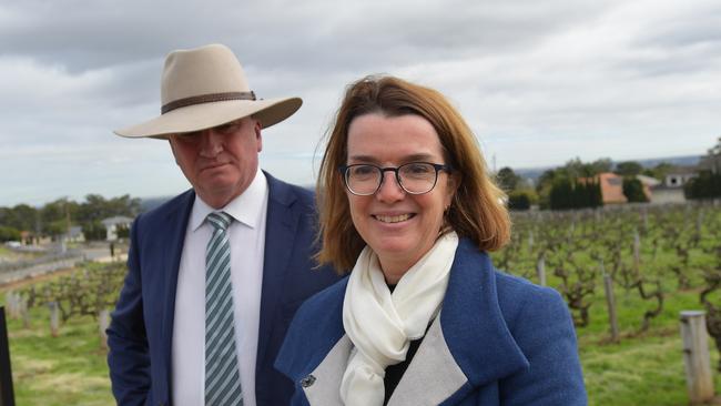 Assistant Minister for Agriculture and Water Resources Anne Ruston, pictured with Barnaby Joyce, says there’s a real danger NSW and Victoria will pull out. Picture: AAP