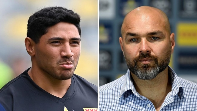 Jason Taumalolo and Todd Payten. Photo: Ian Hitchcock, Getty.