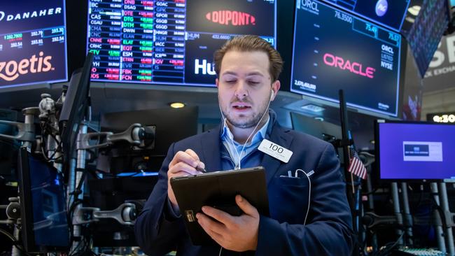 A trader works on the floor of the New York Stock Exchange. Picture: Michael Nagle/Bloomberg