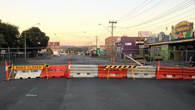 Road works taking place along Conway Street in Lismore. Photo Marc Stapelberg / The Northern Star. Picture: Marc Stapelberg