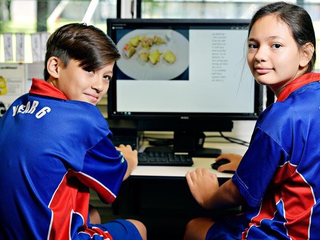 Year 6 students Koen Hughes and Jenny Totham from Driver Primary School have been enjoying the schools introduction of technology to engage students with learning maths and a team environment, which has been a great help in helping students excel in their NAPLAN results.