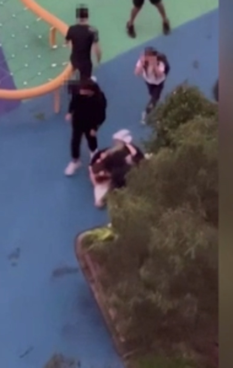 Horror footage shows the woman on the ground. Picture: ABC