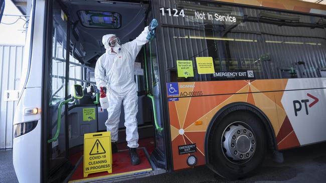 Thousands of public transport services have been cancelled as a result of worker isolation rules. Picture: Wayne Taylor