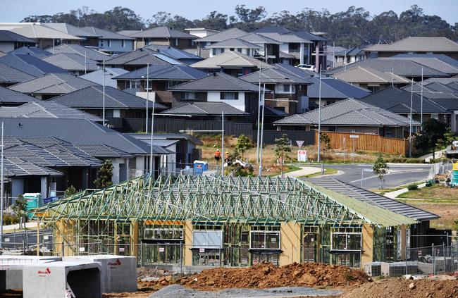 Construction continues at Oran Park. Picture: Brendan Esposito.