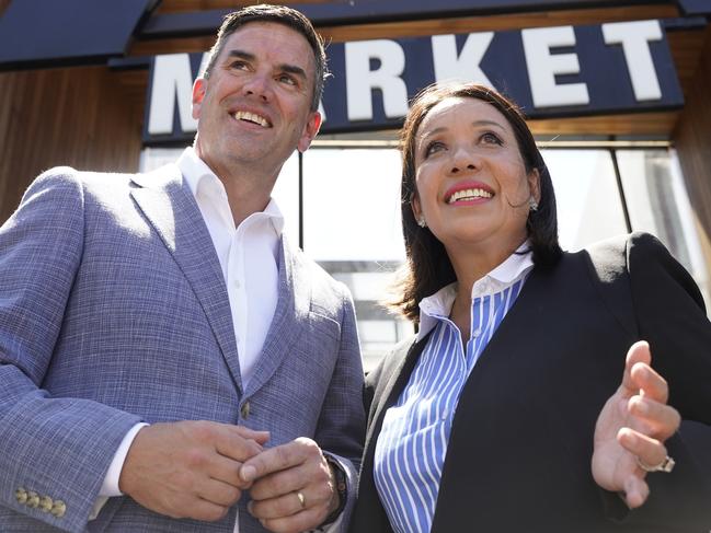 Opposition Leader Brad Battin with new MP Rachel Westaway who won the Prahran by-election on Saturday. Picture: Valeriu Campan