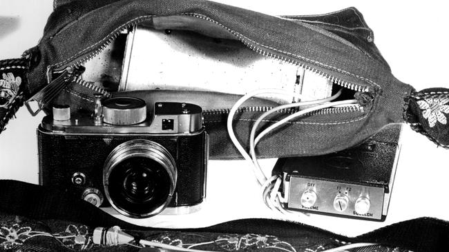 ASIO concealed camera in a ladies handbag, 1978.