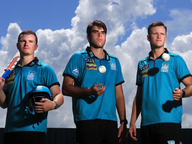 5th January 2021,  The Brisbane Heat are playing at Metricon Stadium on Thursday and Sunday this week. Gold Coast players Max Bryant, Xavier Bartlett,  and Matt Kuhnemann are part of the team.Photo Scott Powick Newscorp