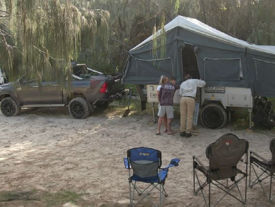 Hunter Allister was attacked by a dingo on Fraser Island when camping with his parents Luke &amp; Sarah Allister - Picture: Ch 9