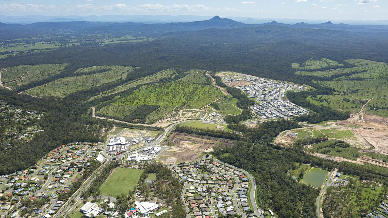 An aerial of Greater Flagstone between Gold Coast and Brisbane.