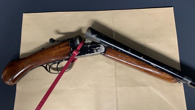 Police found this stolen sawn-off shotgun inside a car. Picture: SA Police