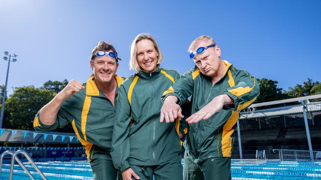 Susie O'Neill with co-hosts Ash Bradnam and David 'Luttsy' Lutteral. Picture: Nova 106.0