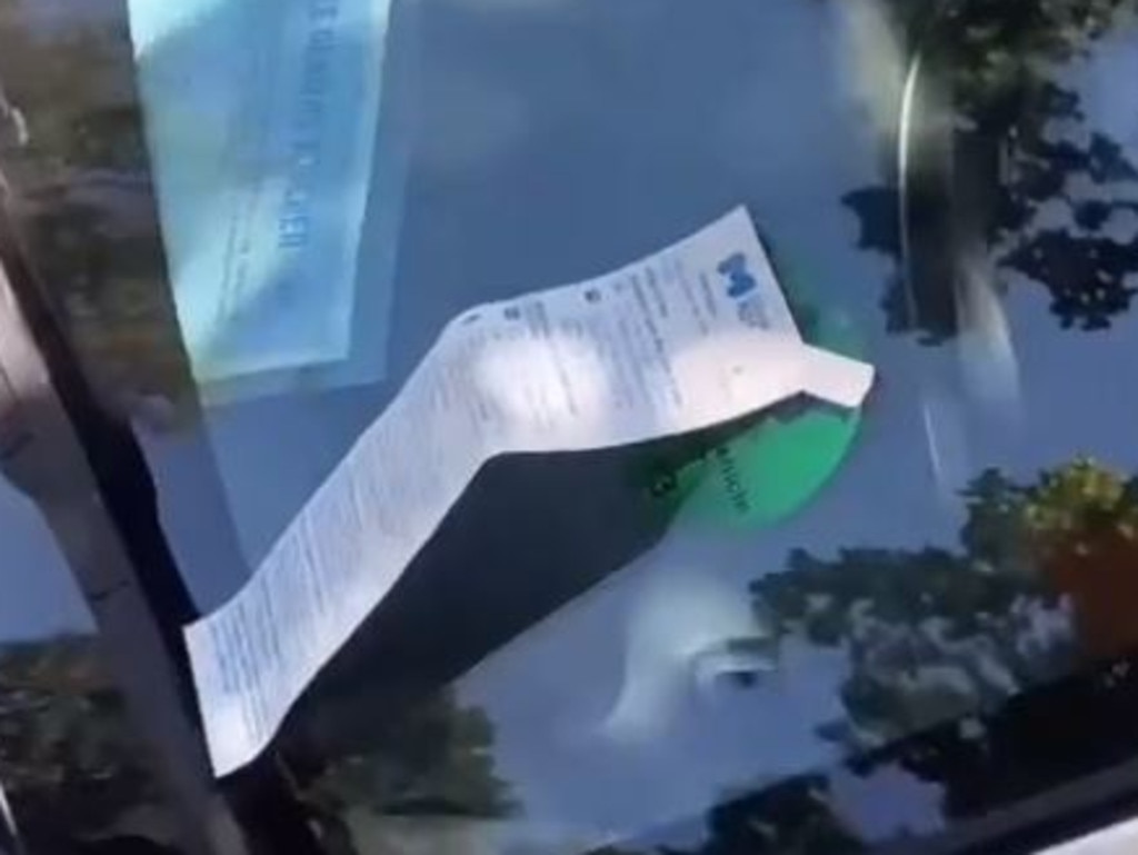 The Melbourne man claimed placing an old parking ticket on your car would deter inspectors from issuing more. Picture: @omar_sbai/TikTok