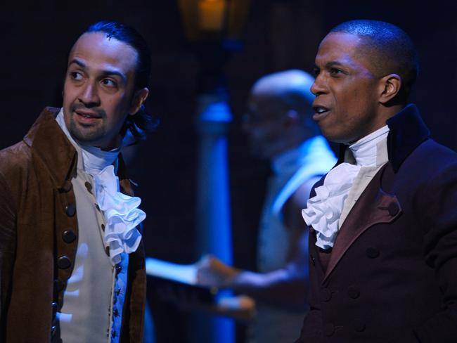 Hamilton stars Lin-Manuel Miranda and Leslie Odum.