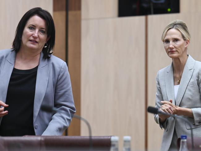 CANBERRA, Australia - NewsWire Photos - September 4, 2024MetaÃ¢â¬â¢s Vice president and director of global head of safety Antigone Davis, and Regional Director of Policy for Australia, Japan, Korea, New Zealand & Pacific Islands Mia Garlick appear before the Joint Select Committee on Social Media and Australian Society at Parliament House in Canberra. Picture: NewsWire / Martin Ollman