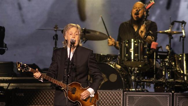 Paul McCartney in Adelaide on Wednesday. Picture: Kelly Barnes