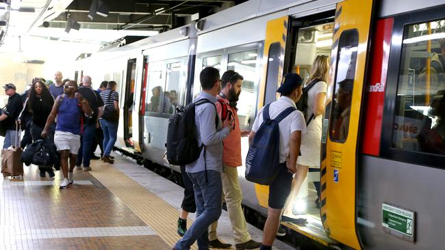 Commuters at Brisbane’s Central Station were the target audience for a vegan climate change billboard that was rejected by Queensland Rail. Picture AAPimage/David Clark