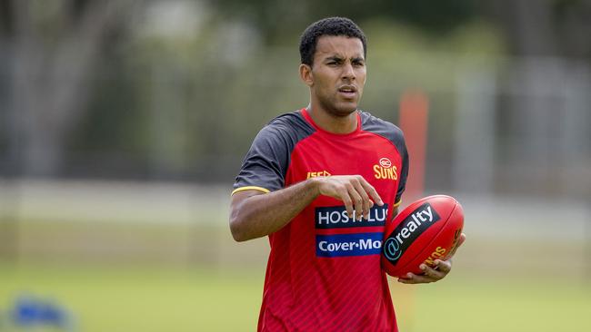 The Gold Coast Suns player Touk Miller at pre-season training. Picture: Jerad Williams