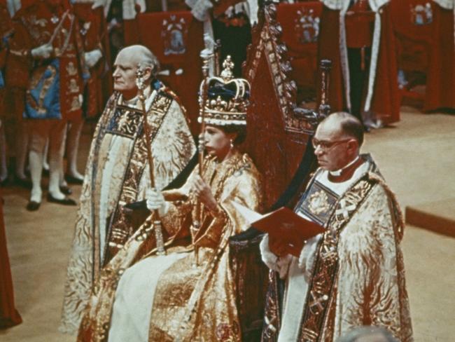 With the Queen’s agreement it was the first Coronation ever to be televised, and an estimated 27 million people in Britain watched as she was crowned. A further 11 million listened to radio broadcasts of the historic event. Picture: Hulton Archive/Getty