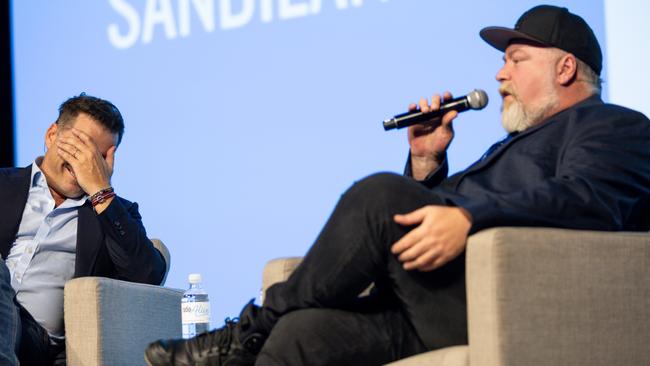 Kyle Sandilands is interviewed by Karl Stefanovic at Radio Alive 2019.