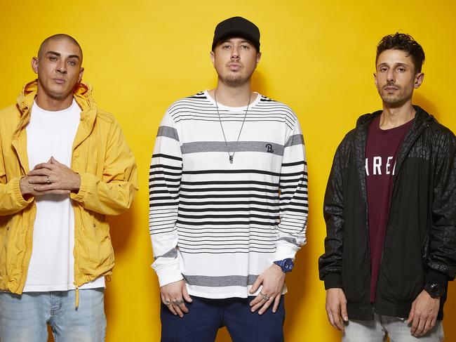 Bliss N Eso. From left, Jonathan Notley, Max MacKinnon and Tarik Ejjamai.