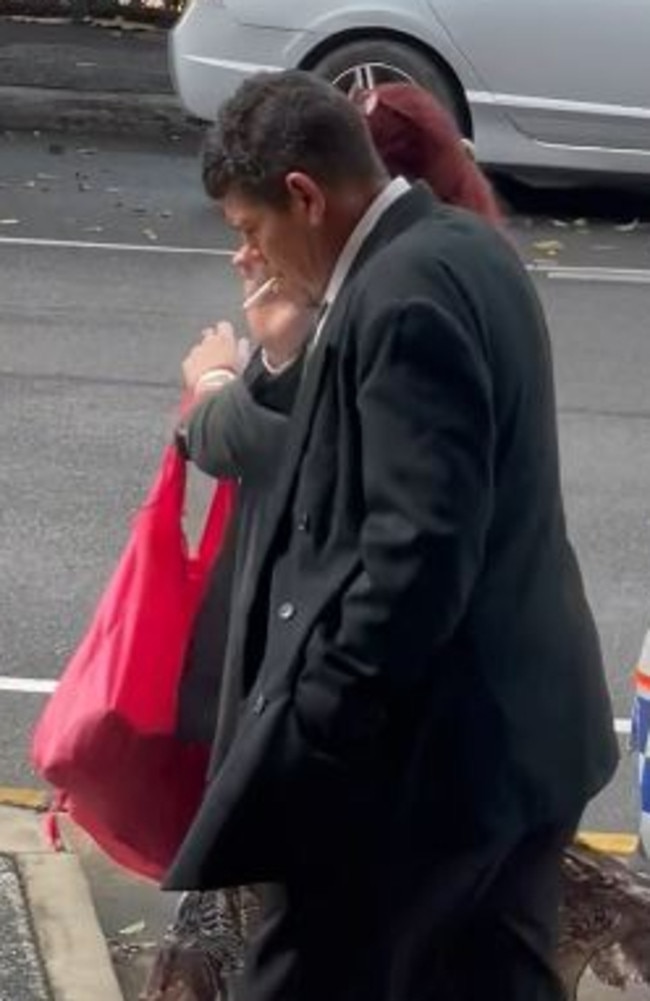 Steven Williams leaving Ipswich Court on May 23 2022 after receiving parole for a strangulation offence