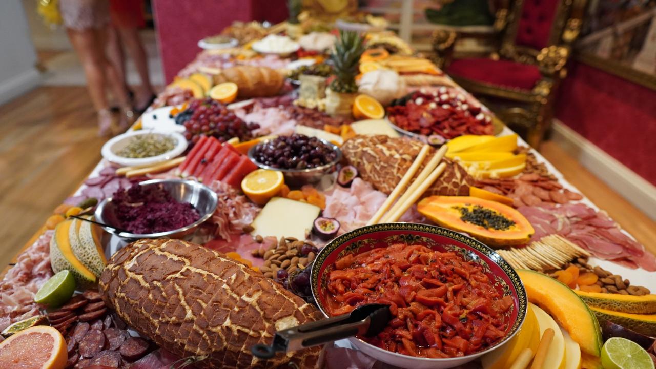 The food platters put on at the Candy Shop Mansion New Year's Eve party hosted by owner Travers 'Candyman' Beynon. The platters were done by Italian firm One Phat Italian from Melbourne