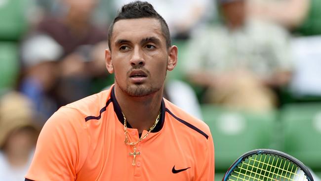 Nick Kyrgios gave the ATP no choice but to take action after his ‘disrespectful’ tank job in Shanghai. Picture: AFP