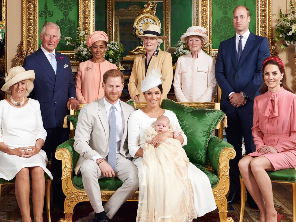 Archie’s official christening photograph supplied by the Duke and Duchess of Sussex. Picture: Getty