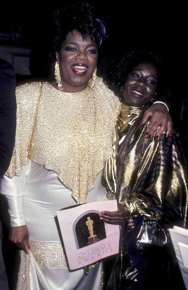 Oprah Winfrey and Akosua Busia at the 58th Annual Academy Awards in 1986. Photo: Ron Galella, Ltd./WireImage.