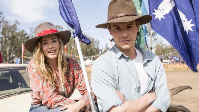 Country strong ... Morgan Griffin and Xavier Samuel bring a staple of Aussie country life — the B&amp;S Ball — to the big screen in Spin Out. (Sony Pictures)