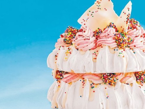 Fairy bread pavlova.