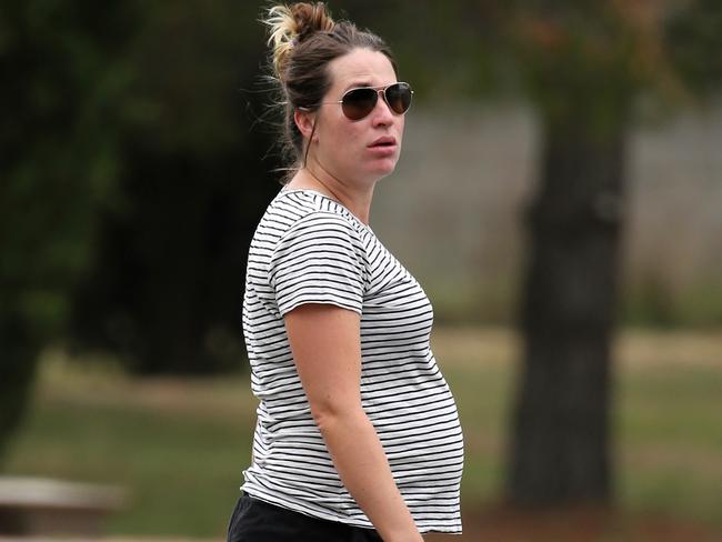 A pregnant Vikki Campion pictured in Canberra. Picture John Grainger