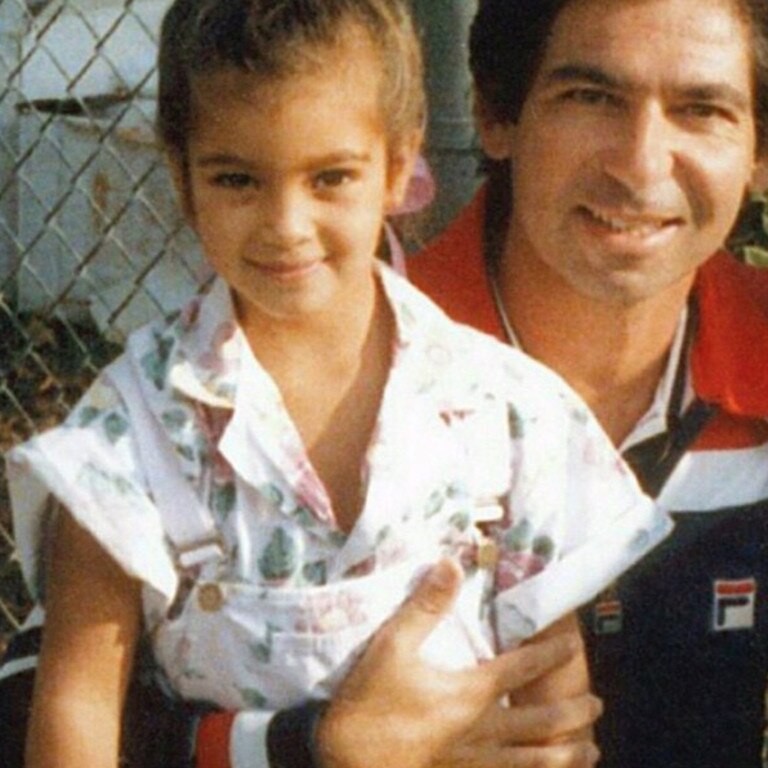 A baby-faced Kim Kardashian shares a happy memory with her father: “My 1st day of school my daddy was there in his Fila track suit” Picture: Instagram