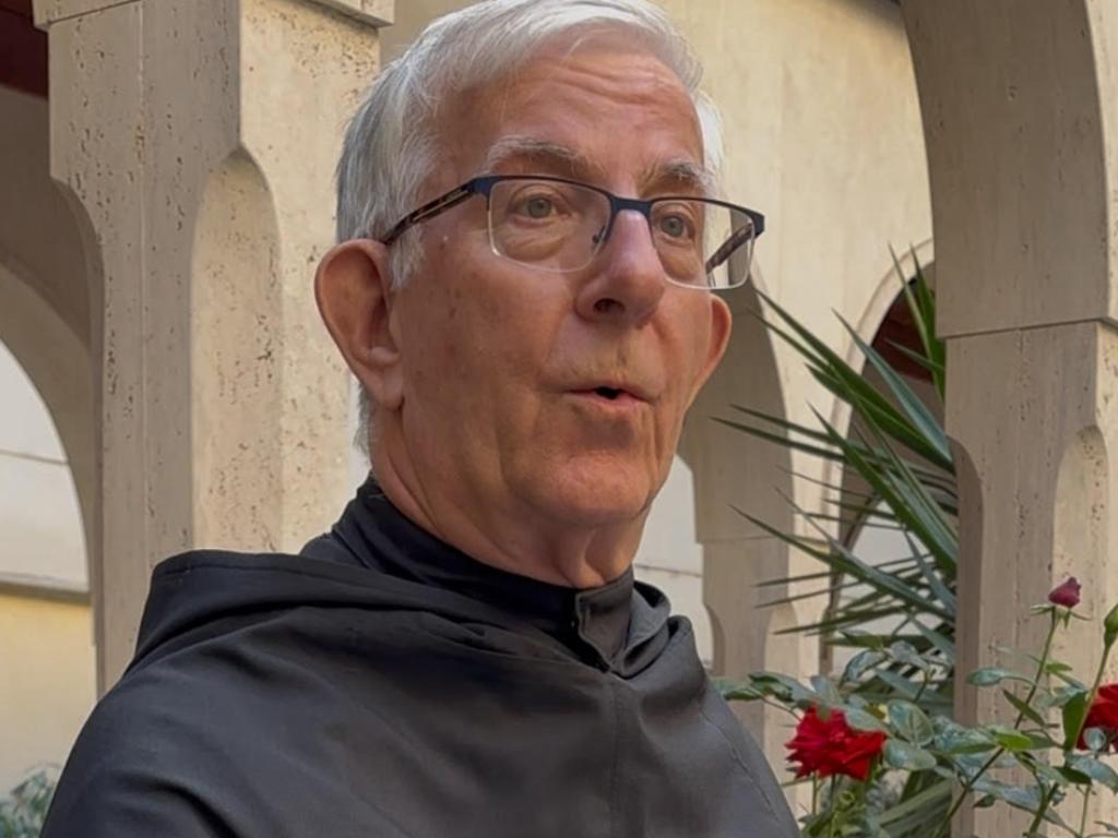 Father Tony Banks spoke of his close friendship with Pope Leo while in Rome. Picture: Sophie Elsworth