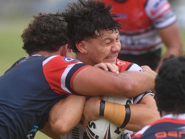 Kirwan State High School hosts St Patrick's College, Mackay, in round 1 of the 2025 Aaron Payne Cup. Picture: Evan Morgan