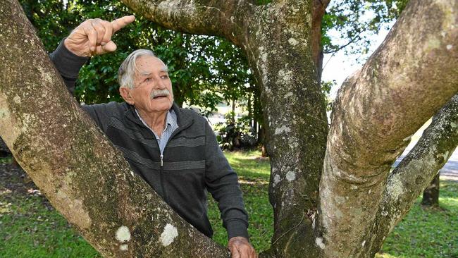 Doug Corbett is angry part of his property is being resumed for the Bruce Highway upgrades. Picture: Warren Lynam