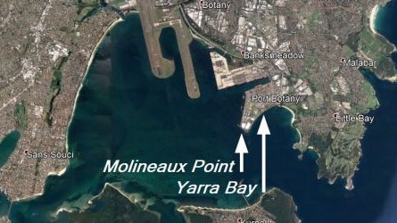 The proposed sites for a new terminal for large and mega cruise ships.